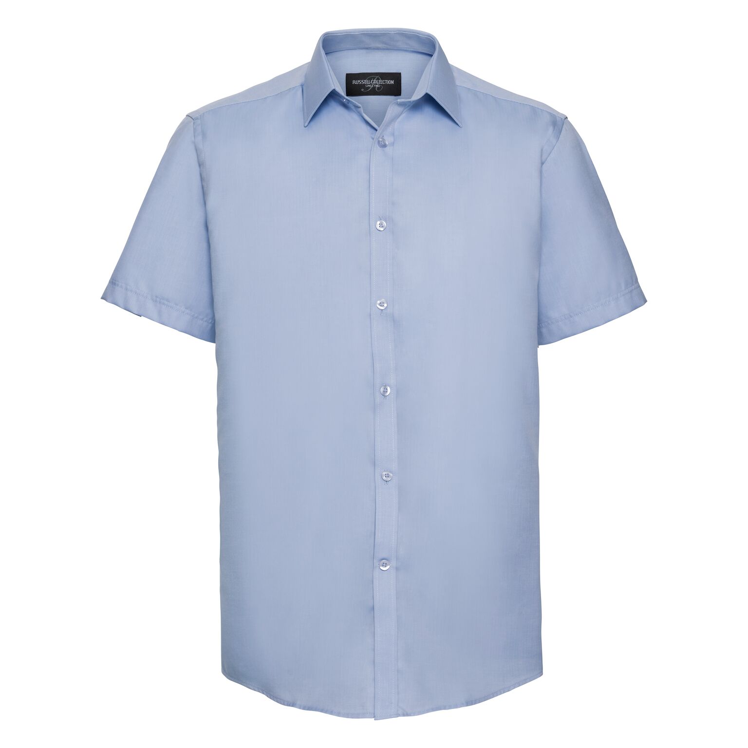 R963M-Mens Short Sleeve Herringbone Shirt